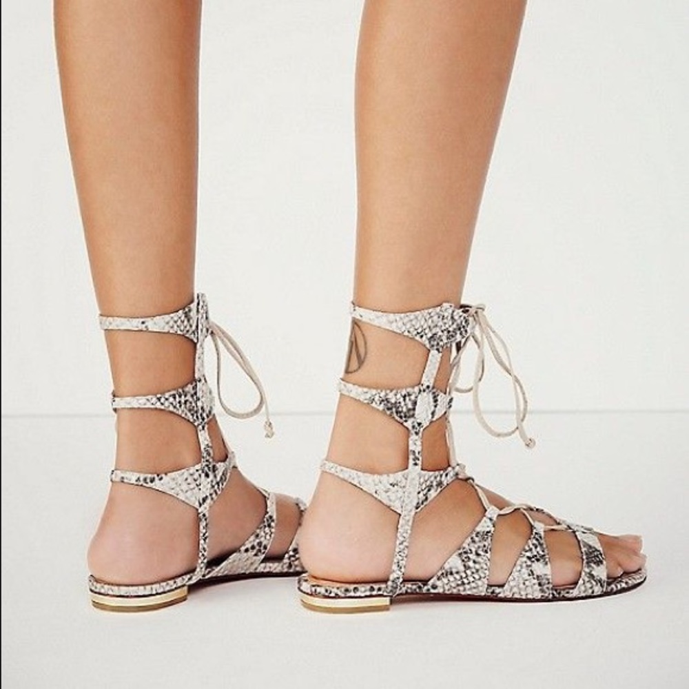 FP Snake Skin Gladiator Sandals